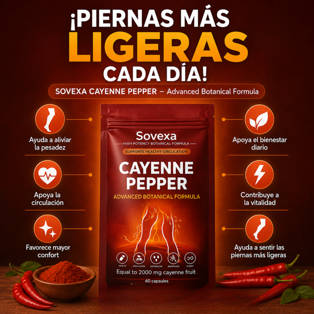 🌶️ SOVEXA CAYENNE PEPPER - Energía y Vitalidad para tu Día
