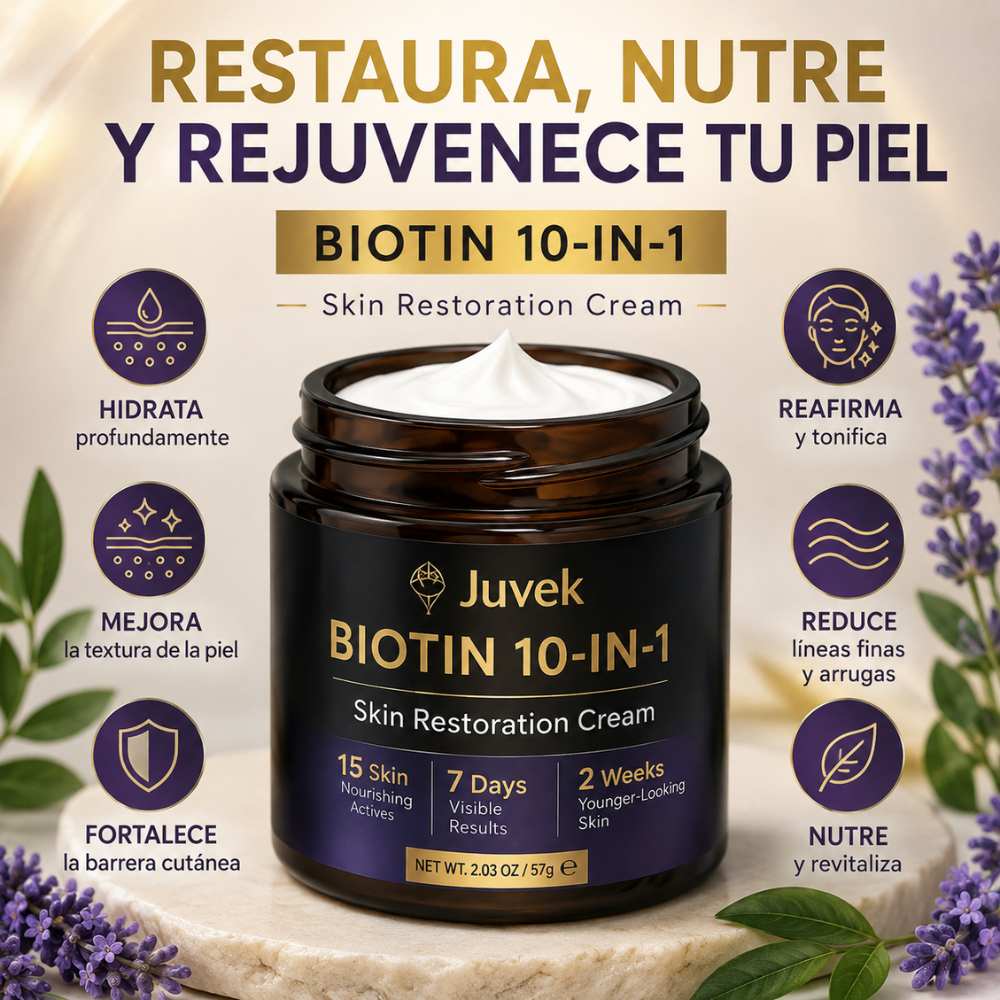 Crema Reparadora de Piel 10 en 1 con Biotina✨